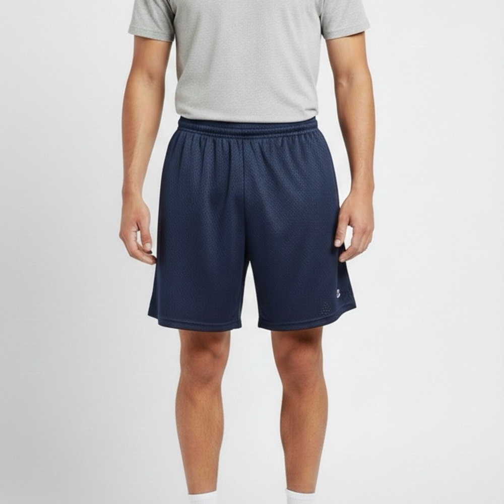 Vintage 90s Champion Mesh Shorts Navy Blue Athletic Basketball Dad Shorts L